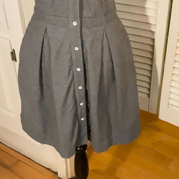 rag & bone Front Button Denim Shirt Dress with 4 pockets. 100% Cotton. - Picture 9 of 17